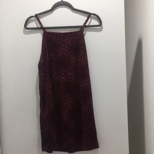 Audrey 3+1 burgundy spaghetti strap mini dress